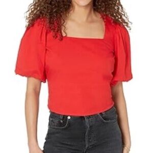 Vince Camuto Puff Sleeve Square Neck Blouse